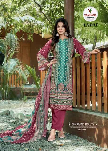 Vandana Fashion Aadat Vol 2 Viscouse Rayon Pakistani Suits ( 6 pcs Catalogue )