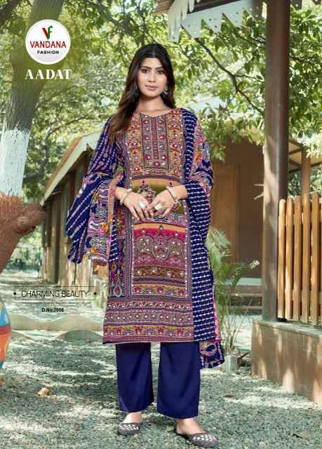Vandana Fashion Aadat Vol 2 Viscouse Rayon Pakistani Suits ( 6 pcs Catalogue )