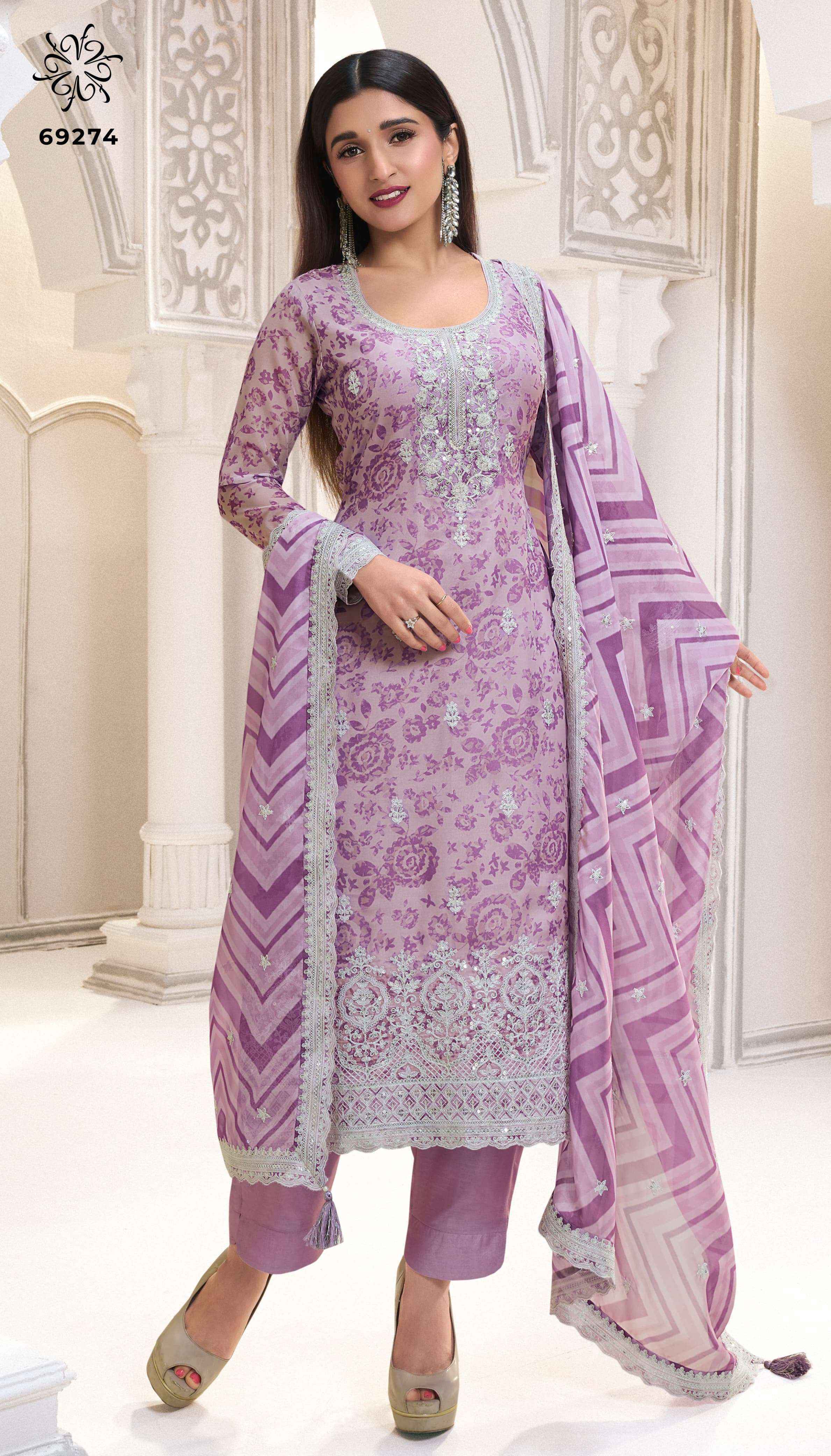 Vinay Fashion Kuleesh Sparsh Organza Dress Material Wholesale Price ( 6 Pcs Catalog )