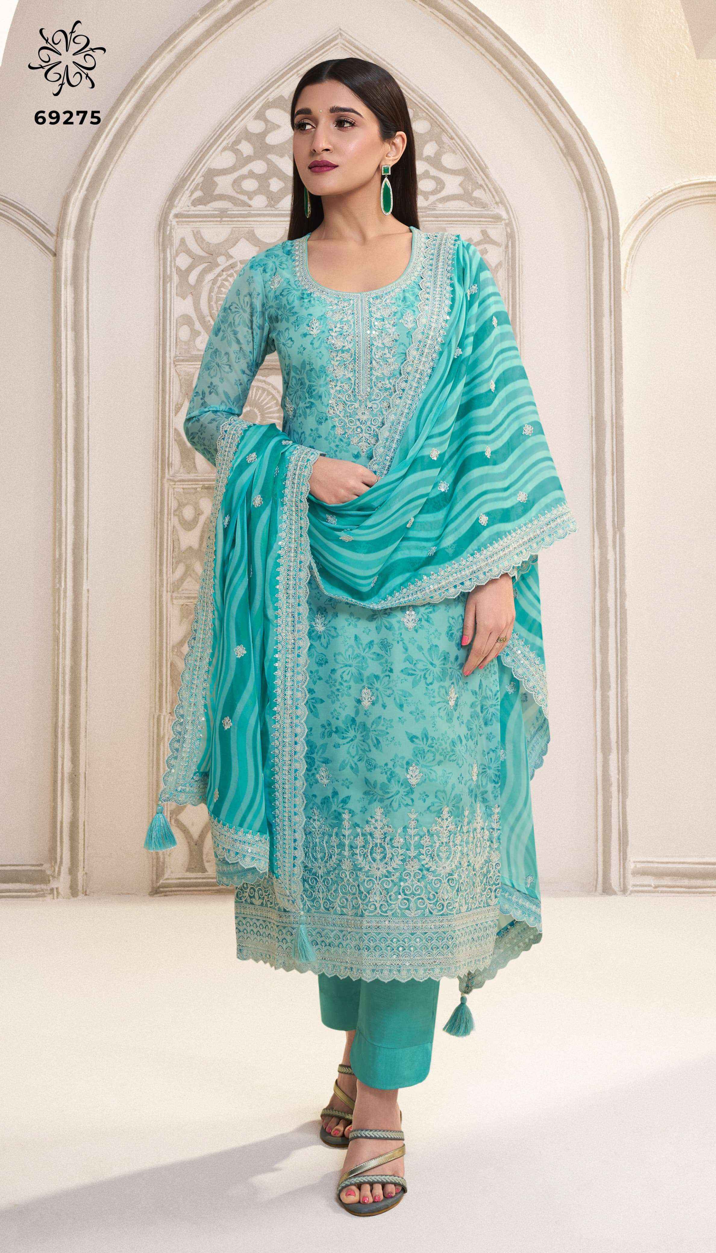 Vinay Fashion Kuleesh Sparsh Organza Dress Material Wholesale Price ( 6 Pcs Catalog )