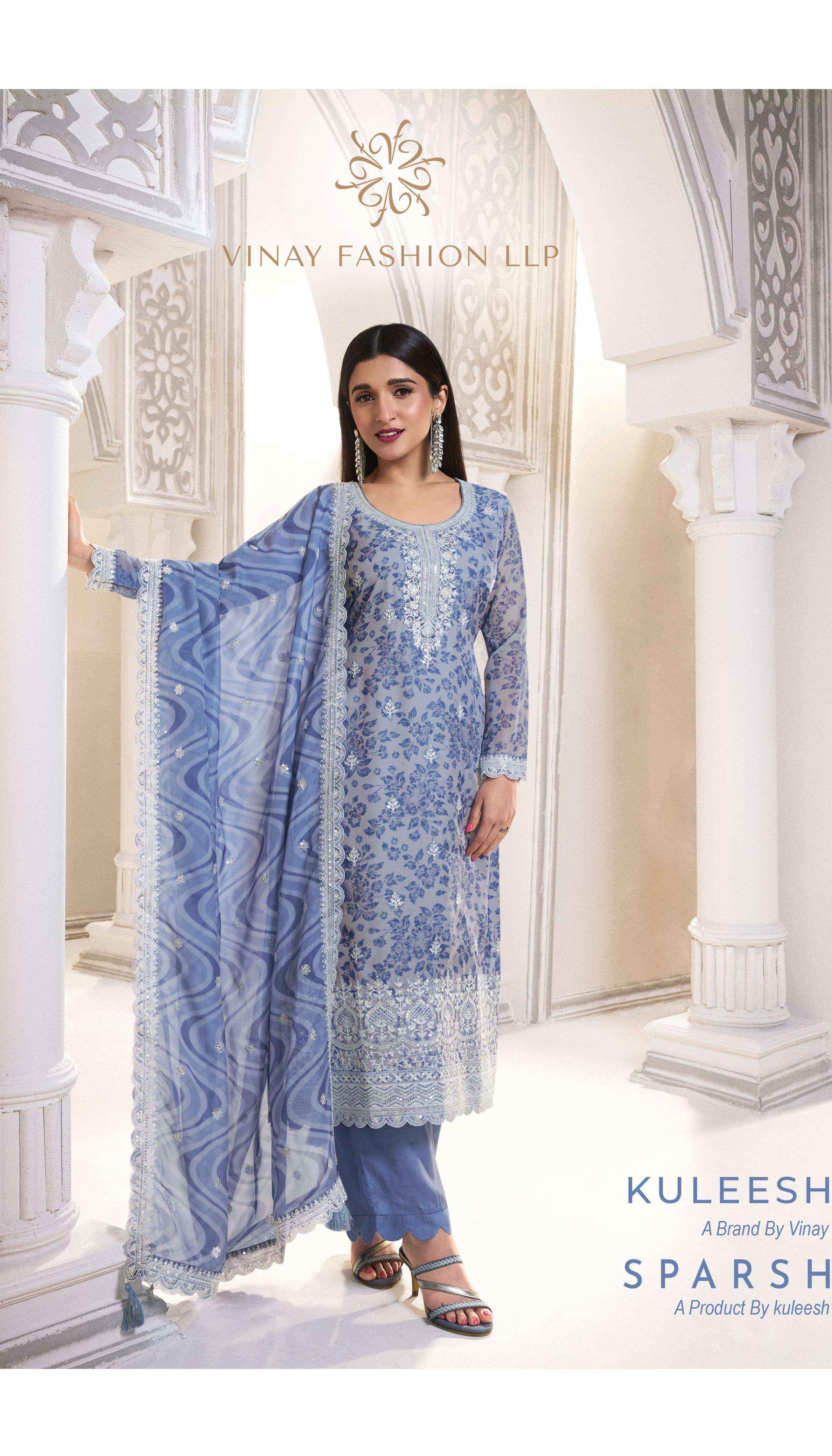 Vinay Fashion Kuleesh Sparsh Organza Dress Material Wholesale Price ( 6 Pcs Catalog )