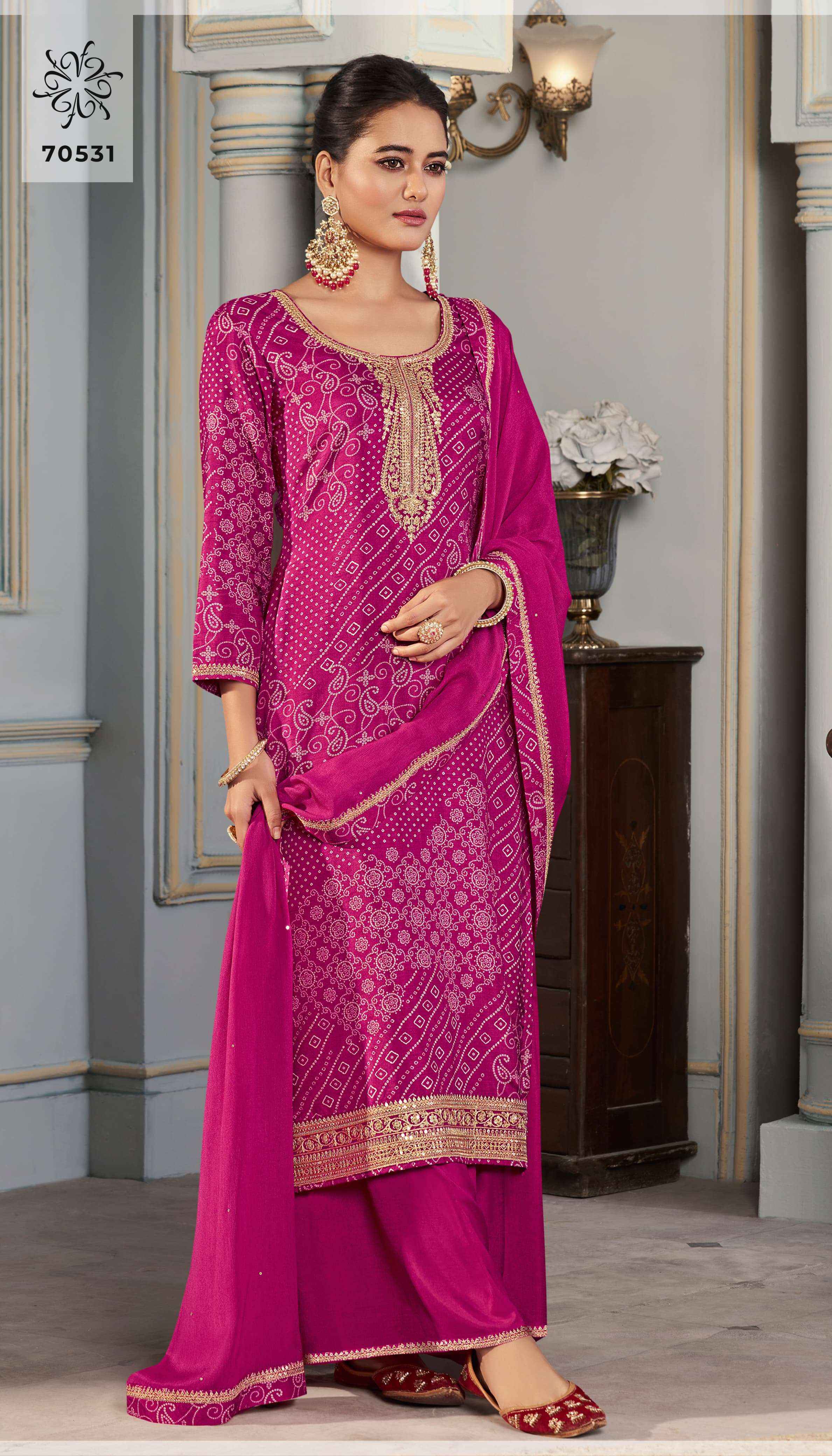 VINAY FASHION KULEESH STUTI SILK DIGITAL PRINT WITH DESIGNER SUIT WHOLESALE PRICE ( $ PCS CATALOG )