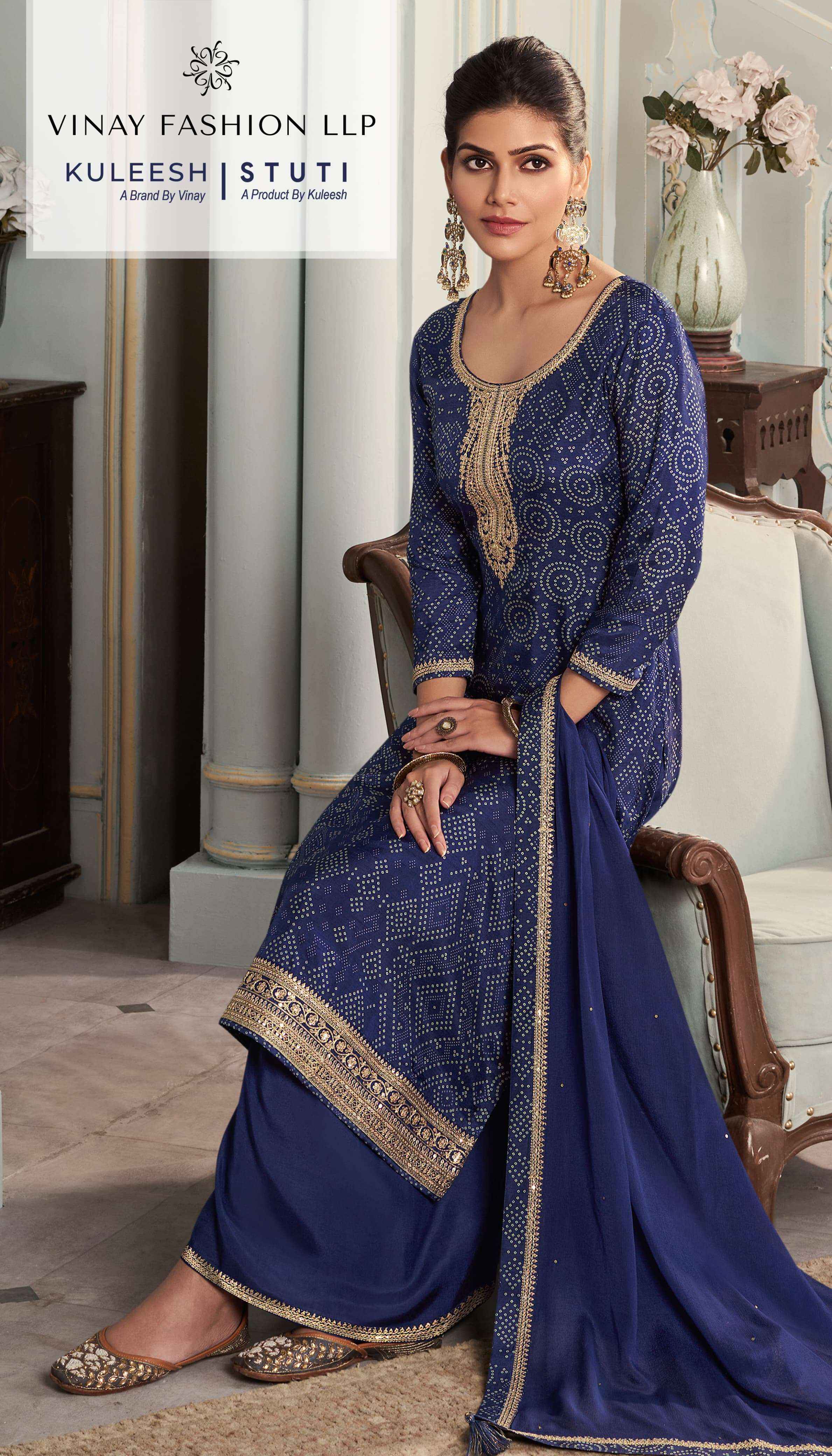 VINAY FASHION KULEESH STUTI SILK DIGITAL PRINT WITH DESIGNER SUIT WHOLESALE PRICE ( $ PCS CATALOG )