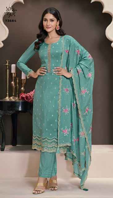 Vinay Kuleesh Zarkan Moonga Silk Dress Material Wholesale Price ( 6 Pcs Catalog )