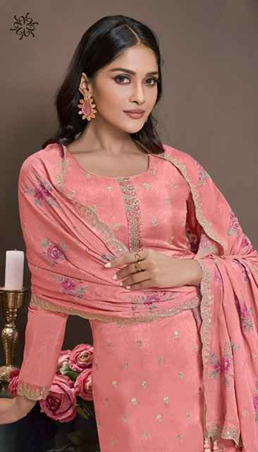 Vinay Kuleesh Zarkan Moonga Silk Dress Material Wholesale Price ( 6 Pcs Catalog )