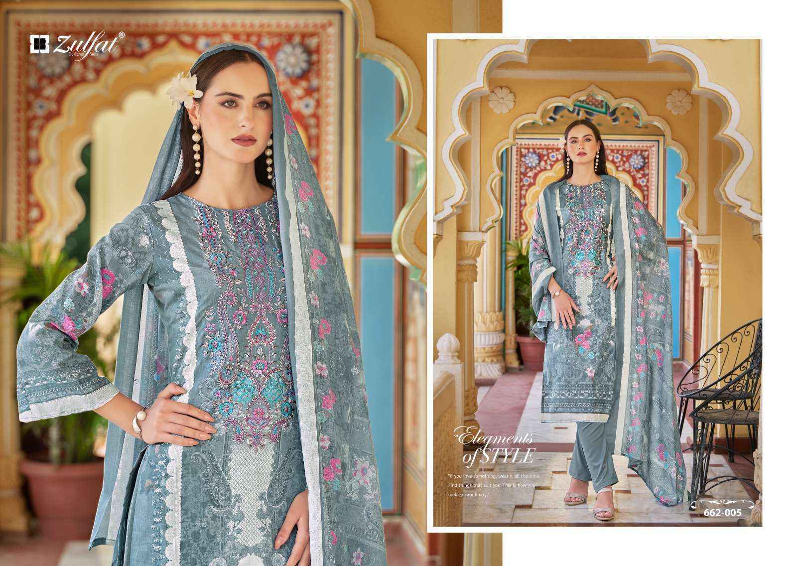 Zulfat Designer Noor Vol 3 Cotton Dress Material Pakistani Suits ( 8 pcs Catalogue )