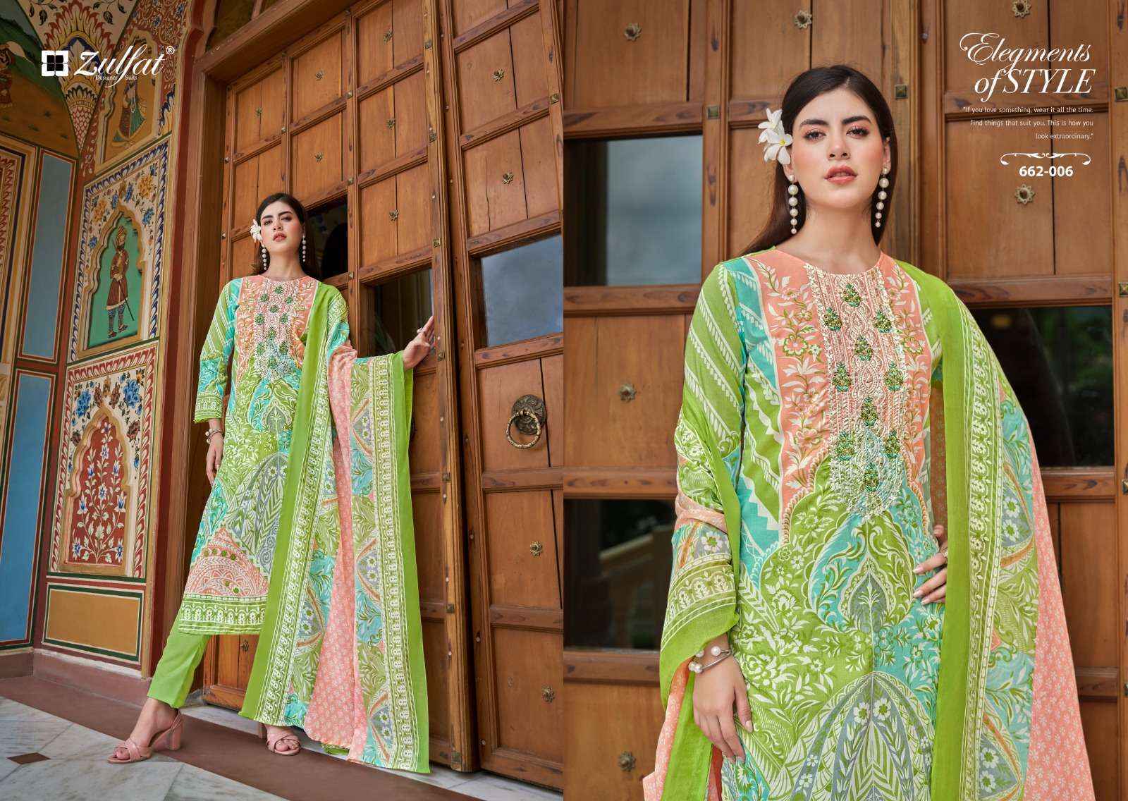 Zulfat Designer Noor Vol 3 Cotton Dress Material Pakistani Suits ( 8 pcs Catalogue )