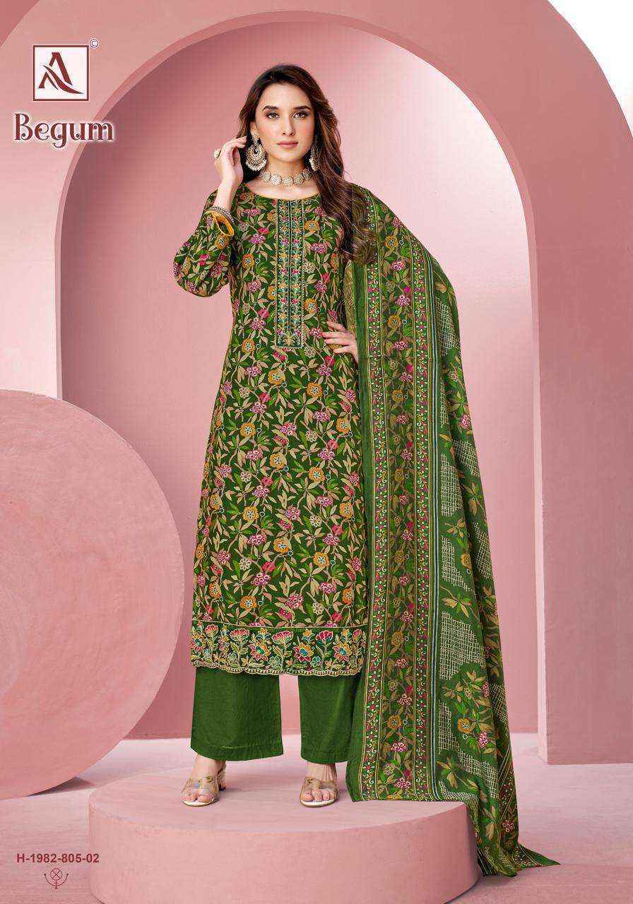 Alok Begum Viscose Rayon Dress Material Wholesale Price ( 6 Pcs Catalog )