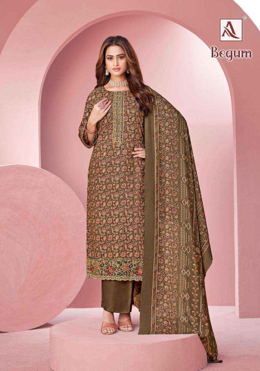 Alok Begum Viscose Rayon Dress Material Wholesale Price ( 6 Pcs Catalog )