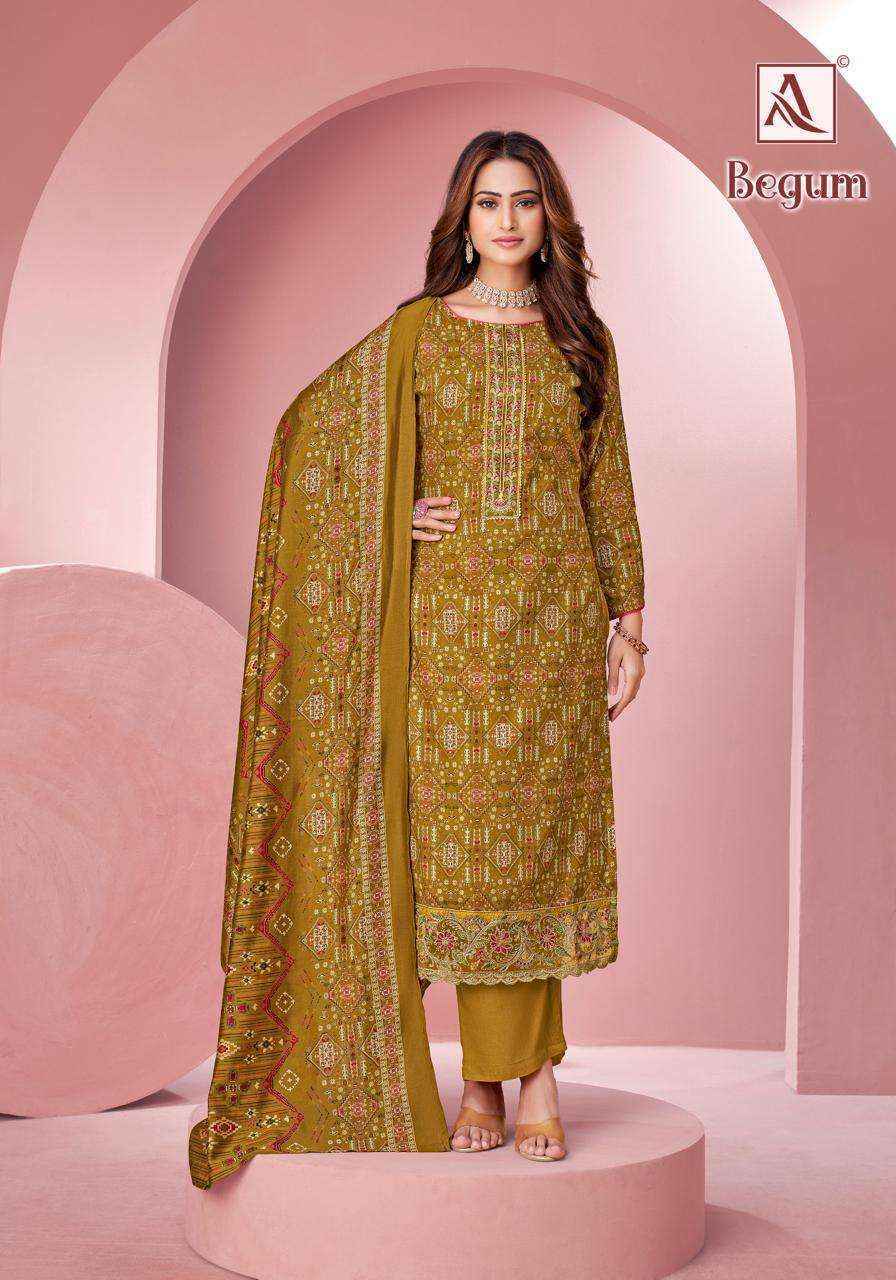 Alok Begum Viscose Rayon Dress Material Wholesale Price ( 6 Pcs Catalog )