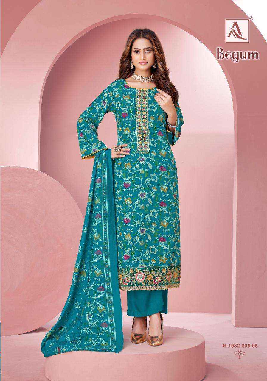 Alok Begum Viscose Rayon Dress Material Wholesale Price ( 6 Pcs Catalog )