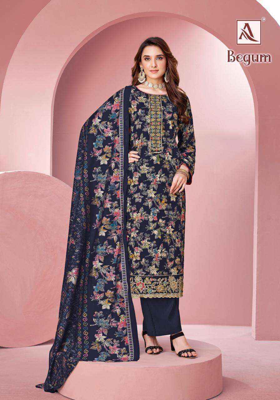 Alok Begum Viscose Rayon Dress Material Wholesale Price ( 6 Pcs Catalog )