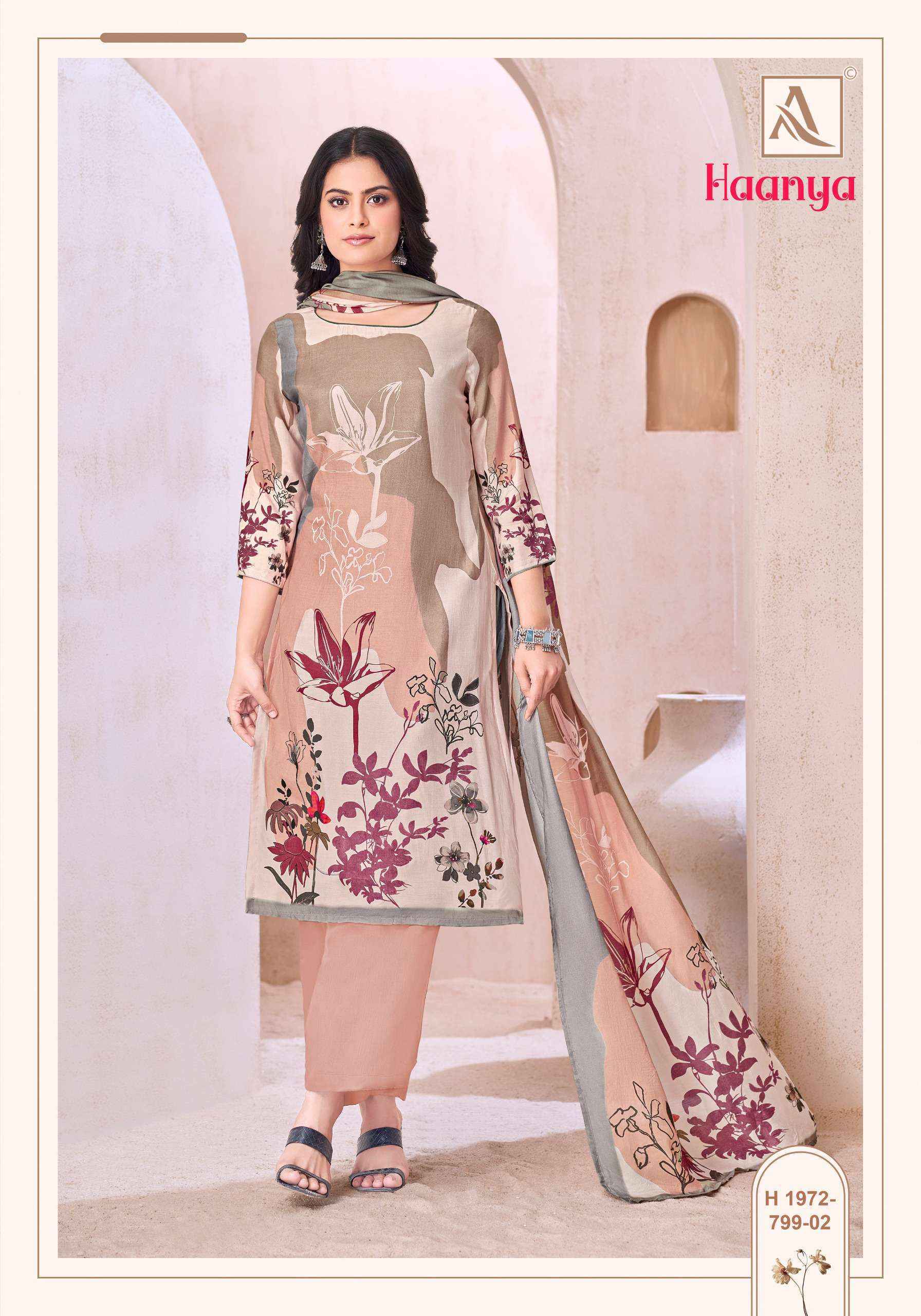 Alok Haanya Muslin Dress Material Surat Market Wholesale ( 4 pcs Catalogue