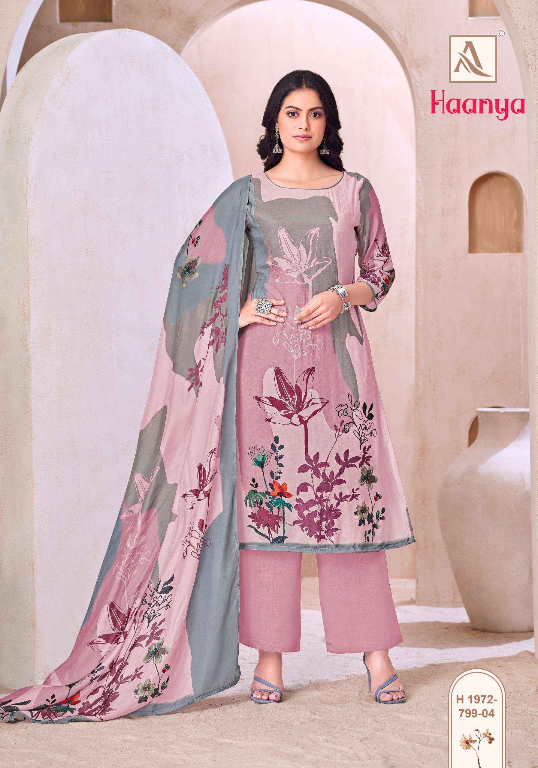 Alok Haanya Muslin Dress Material Surat Market Wholesale ( 4 pcs Catalogue
