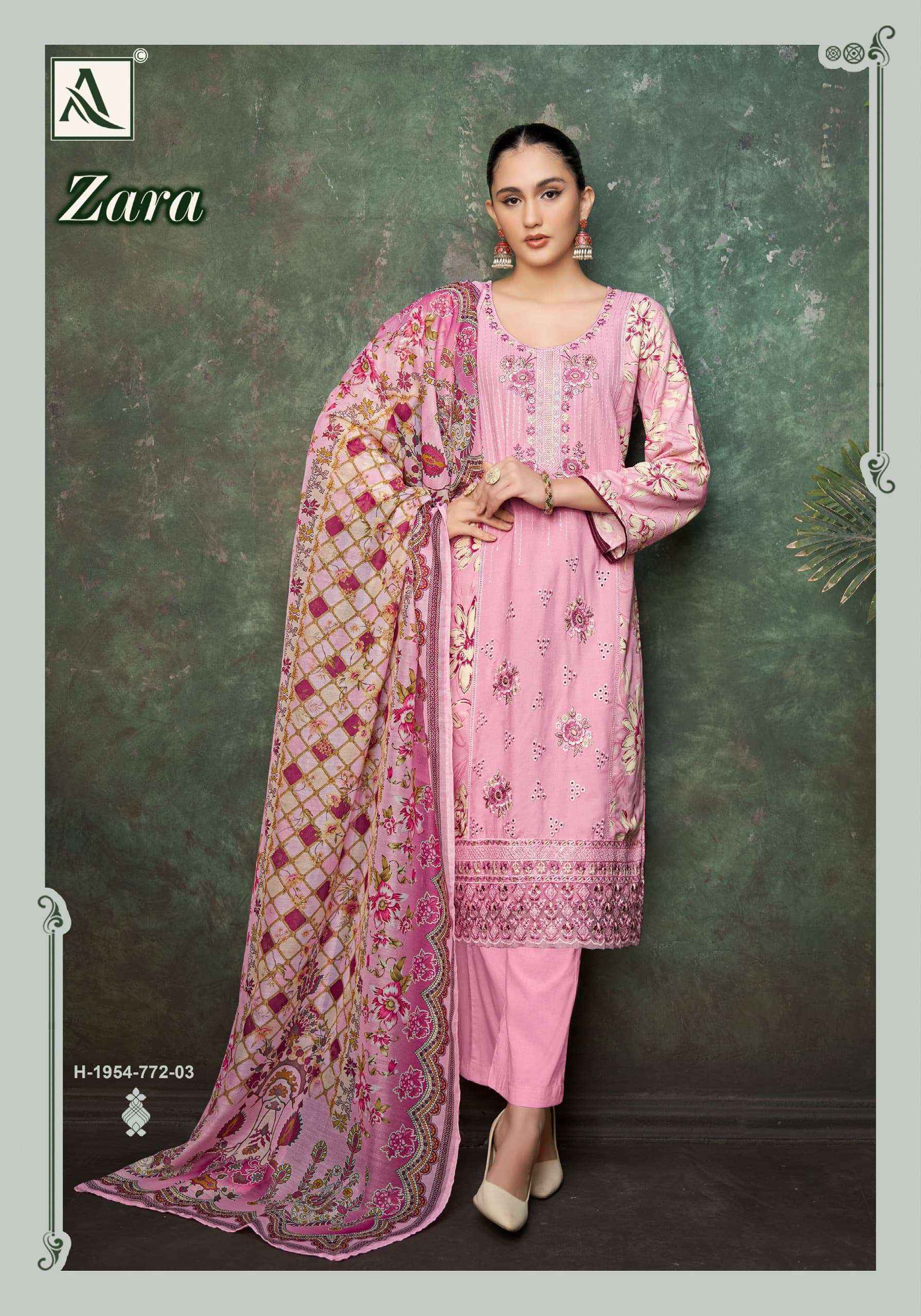 Alok Zara Viscose Dress Material Wholesale Textile Market (  4 pcs Catalogue )