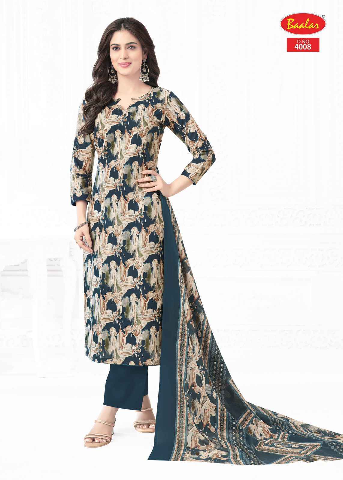 Baalar Pashmina Vol 4 Lawn Cotton Dress Material Surat Wholesale (18 pcs Catalogue