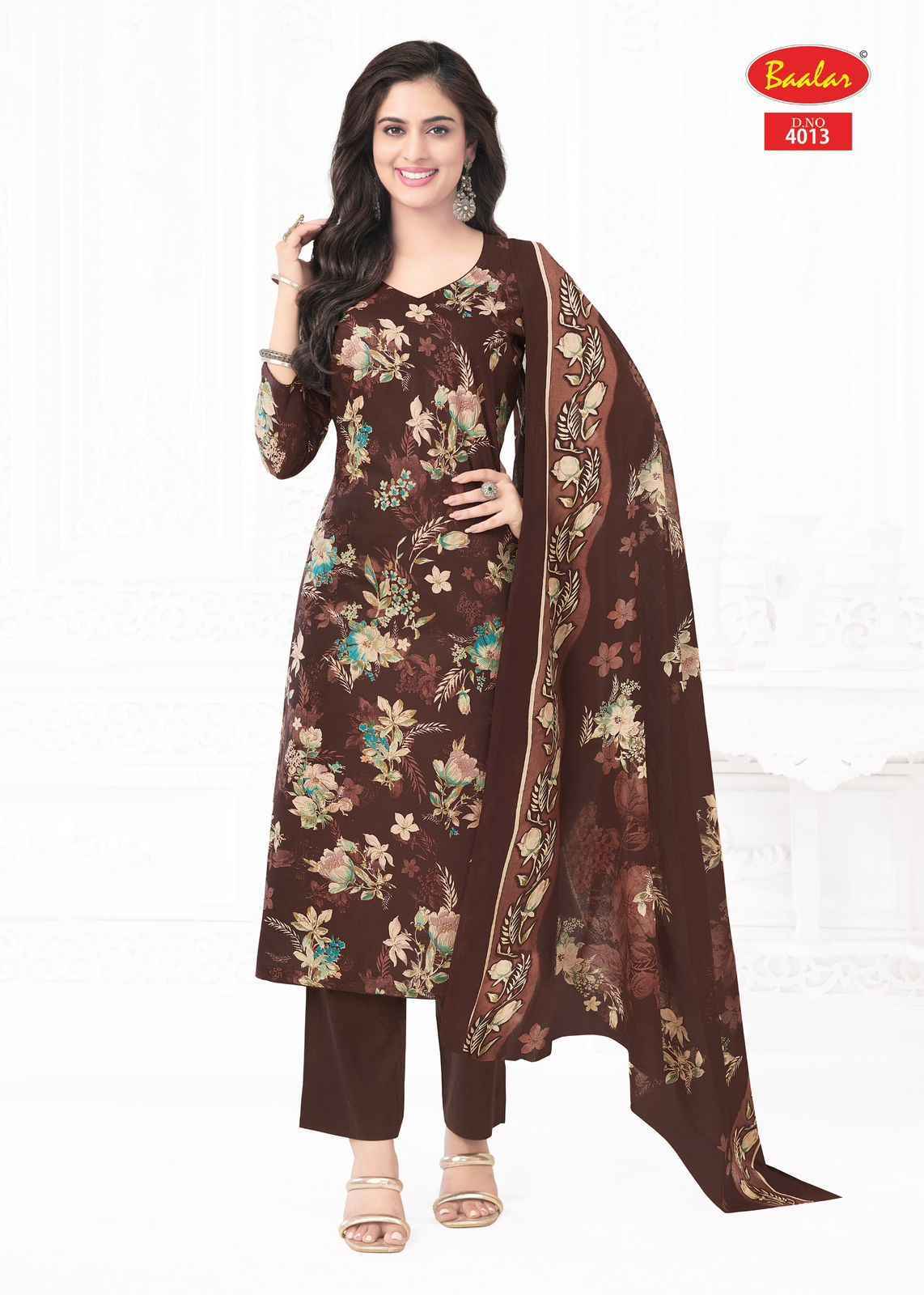 Baalar Pashmina Vol 4 Lawn Cotton Dress Material Surat Wholesale (18 pcs Catalogue