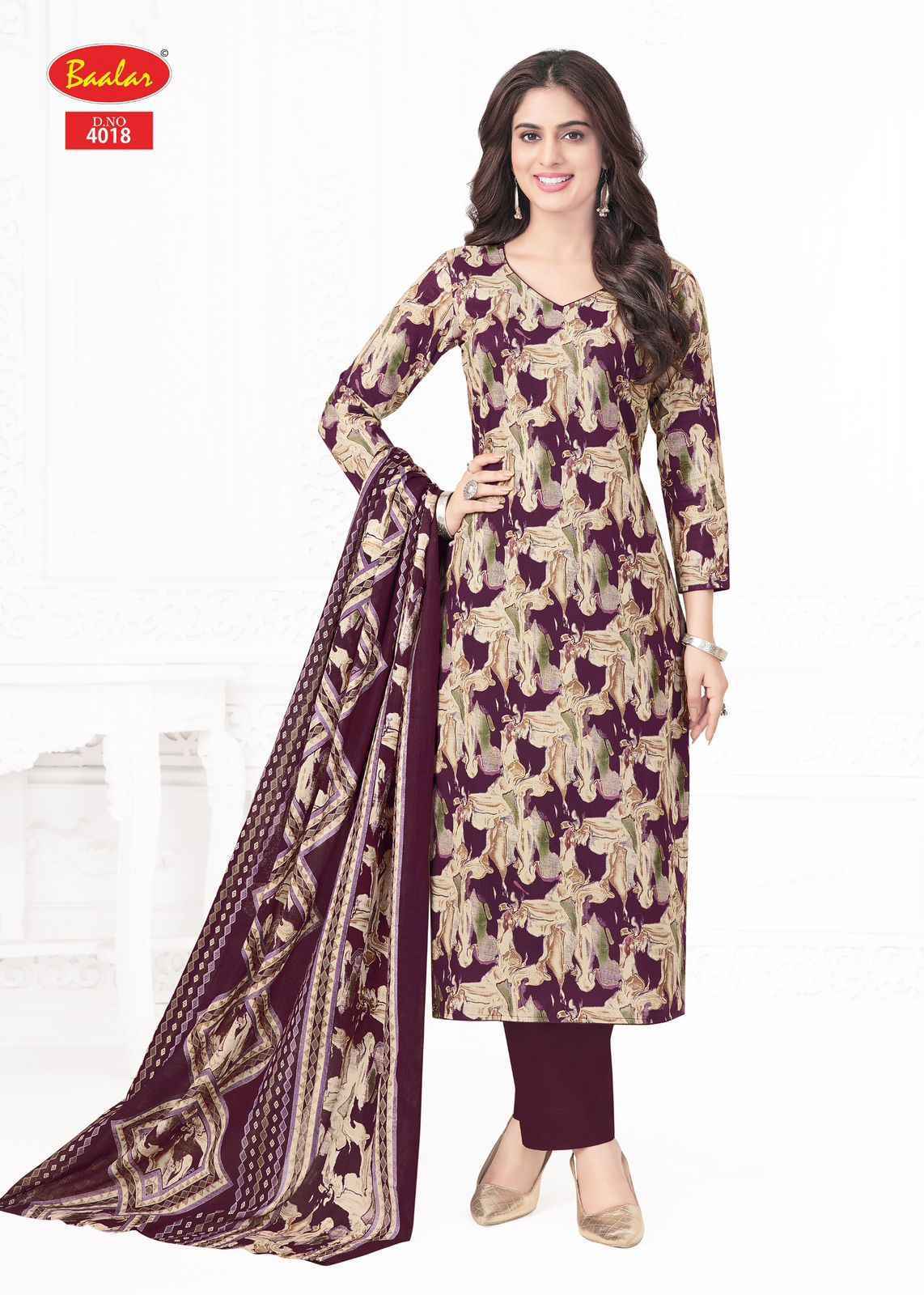 Baalar Pashmina Vol 4 Lawn Cotton Dress Material Surat Wholesale (18 pcs Catalogue