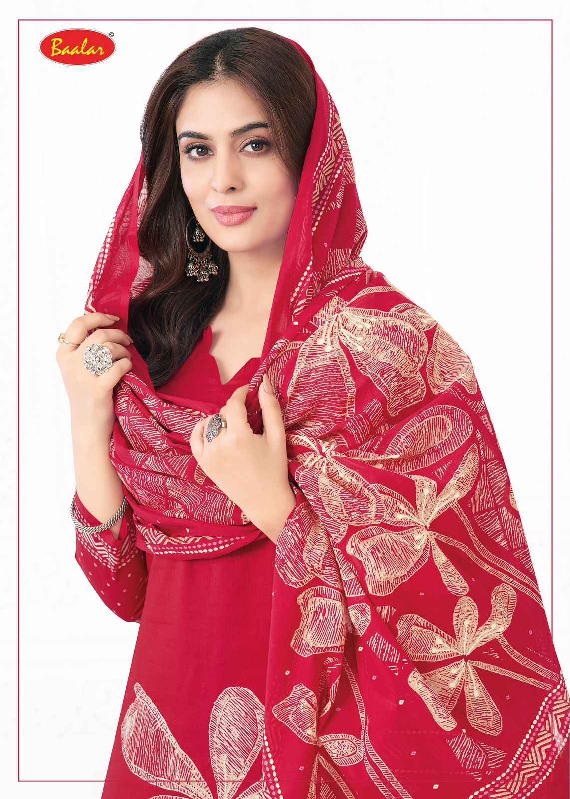 Baalar Pashmina Vol 4 Lawn Cotton Dress Material Surat Wholesale (18 pcs Catalogue