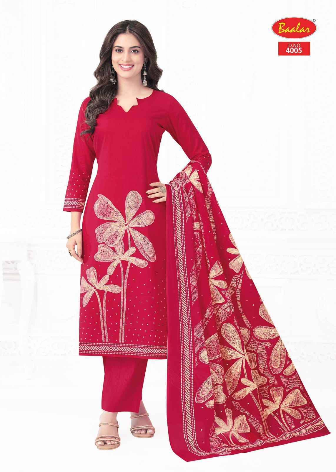 Baalar Pashmina Vol 4 Lawn Cotton Dress Material Surat Wholesale (18 pcs Catalogue