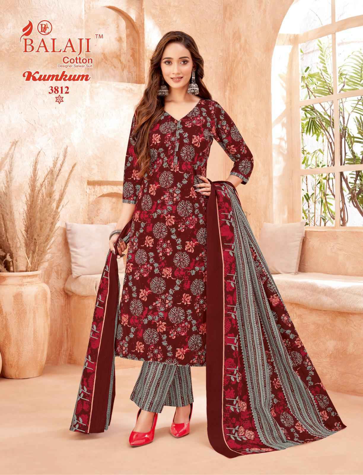 Balaji Kumkum Vol 38 Cotton Dress Material Wholesale price ( 12 Pcs Catalog )