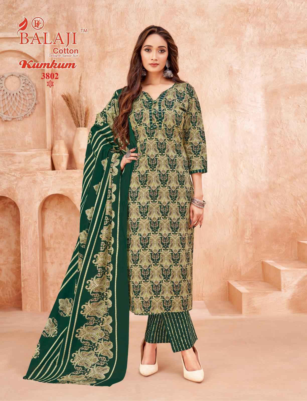 Balaji Kumkum Vol 38 Cotton Dress Material Wholesale price ( 12 Pcs Catalog )