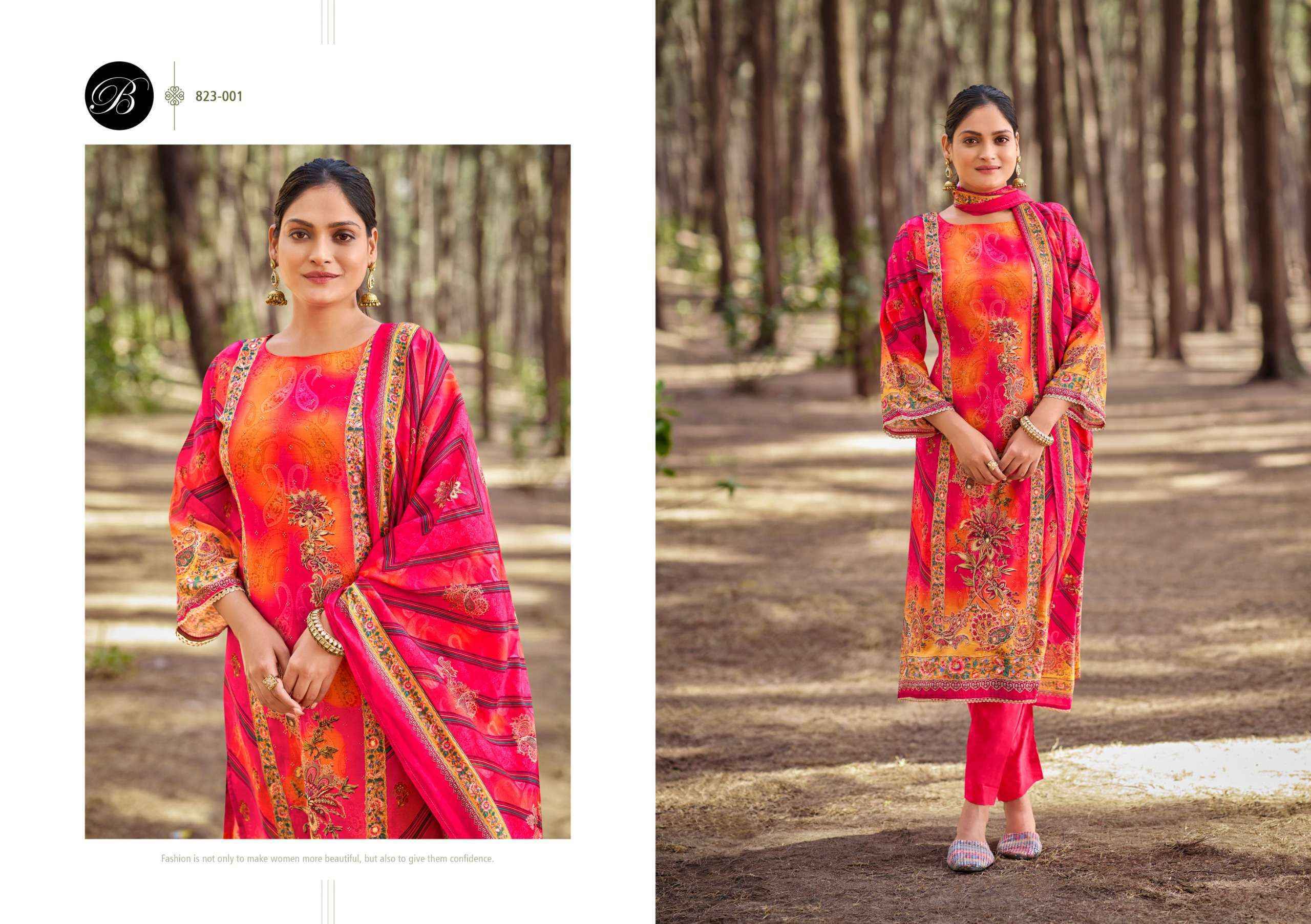 Belliza Designer Shabnam Viscose Muslin Dress Material Surat Wholesale ( 3 pcs Catalogue
