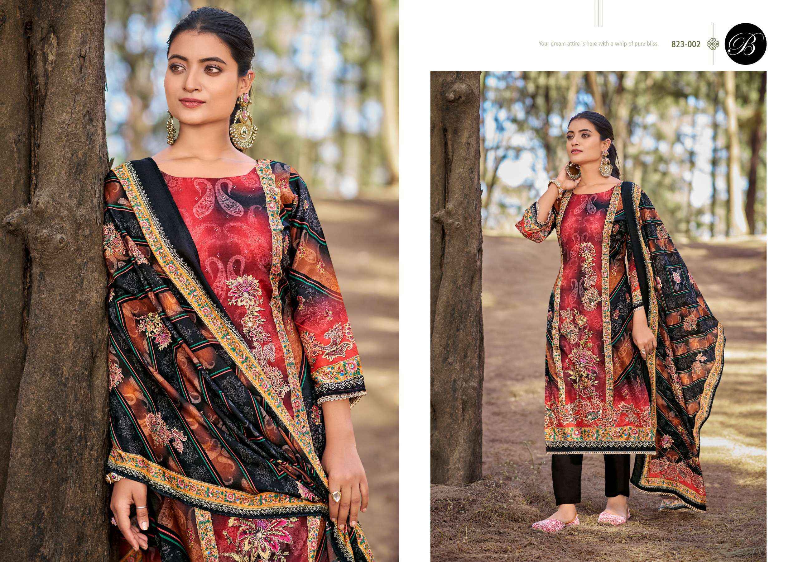 Belliza Designer Shabnam Viscose Muslin Dress Material Surat Wholesale ( 3 pcs Catalogue