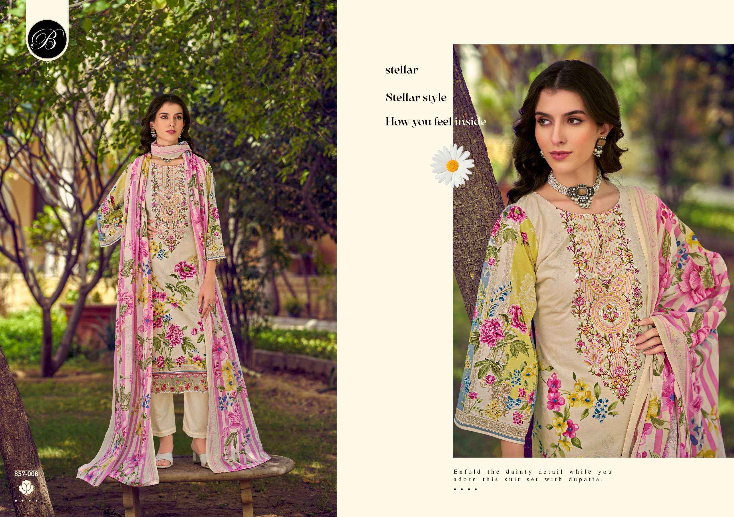 Belliza Yasmin Cotton Dress Material Surat Textile Wholesale ( 8 pcs Cataloge )