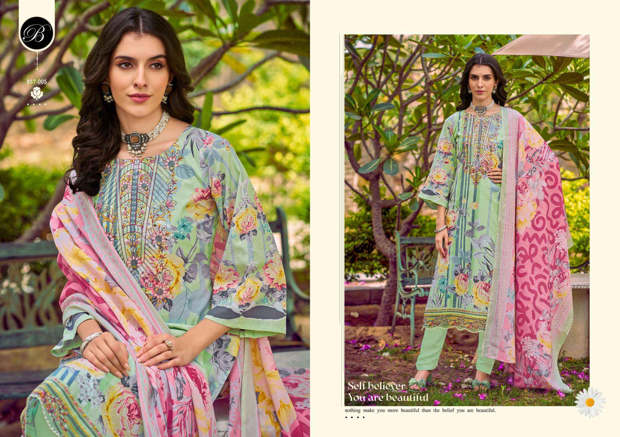 Belliza Yasmin Cotton Dress Material Surat Textile Wholesale ( 8 pcs Cataloge )