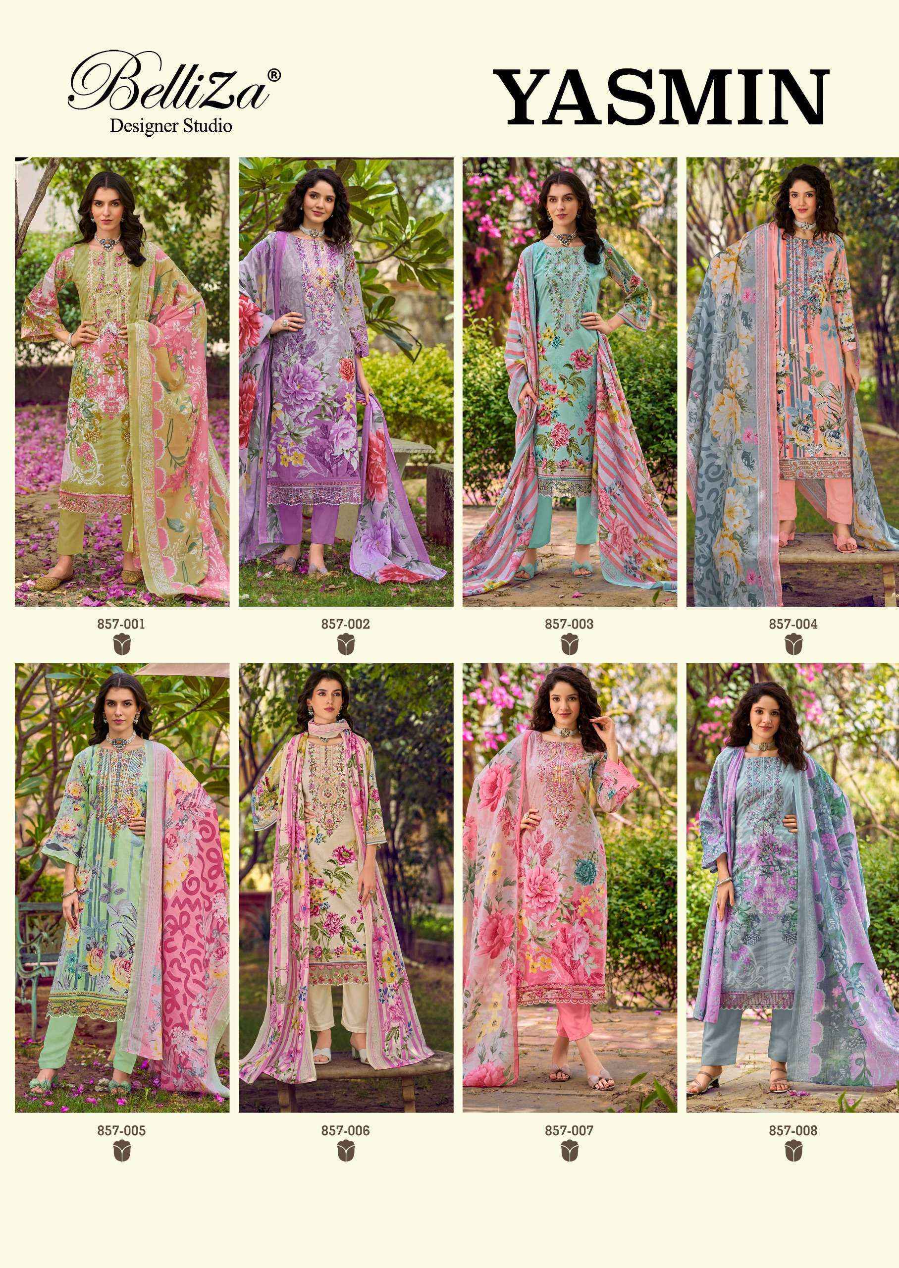 Belliza Yasmin Cotton Dress Material Surat Textile Wholesale ( 8 pcs Cataloge )