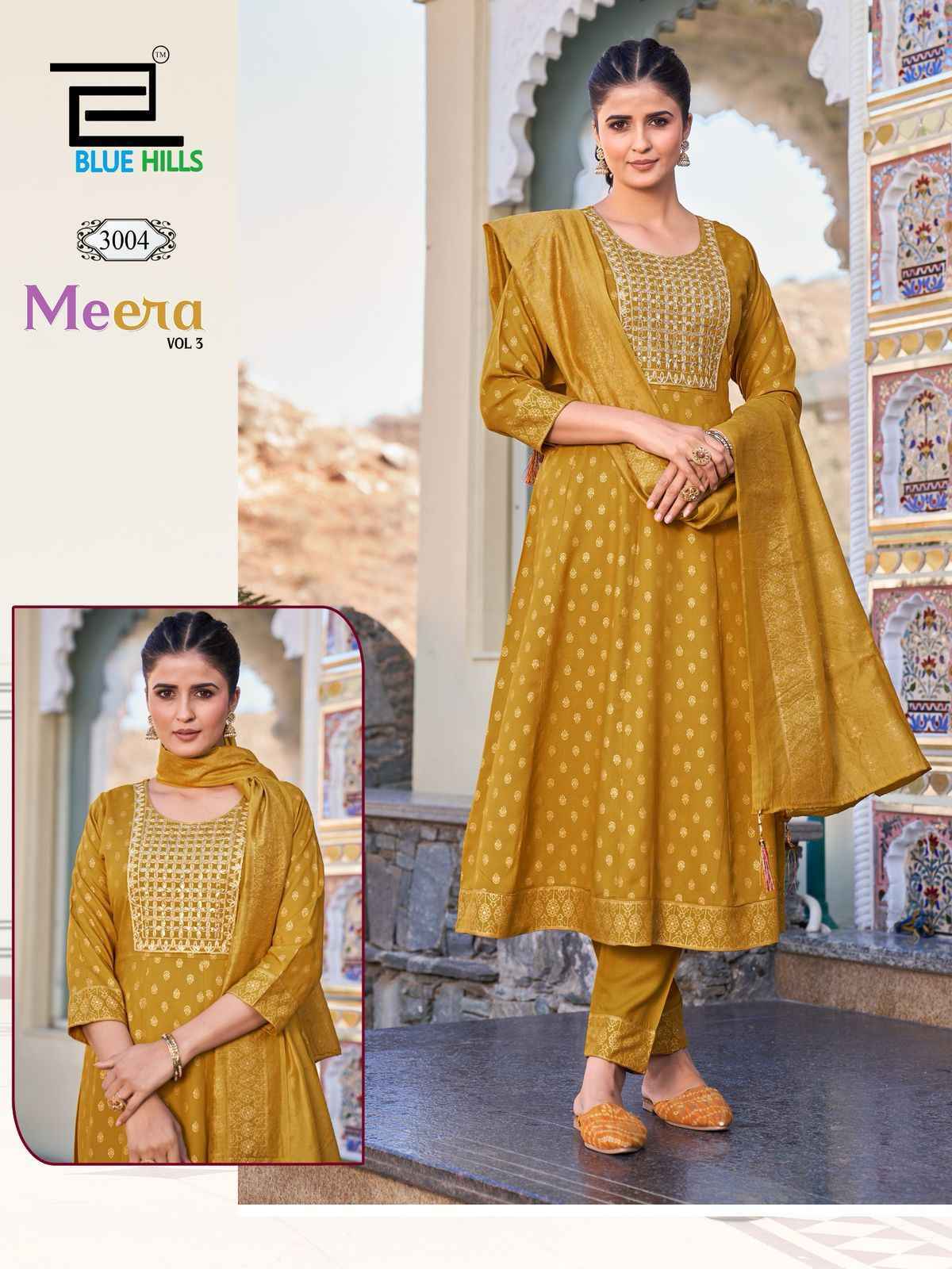 Blue Hills Meera Vol 3 Nx Rayon Readymade Suits Wholesale Kurti ( 4 pcs Catalogue
