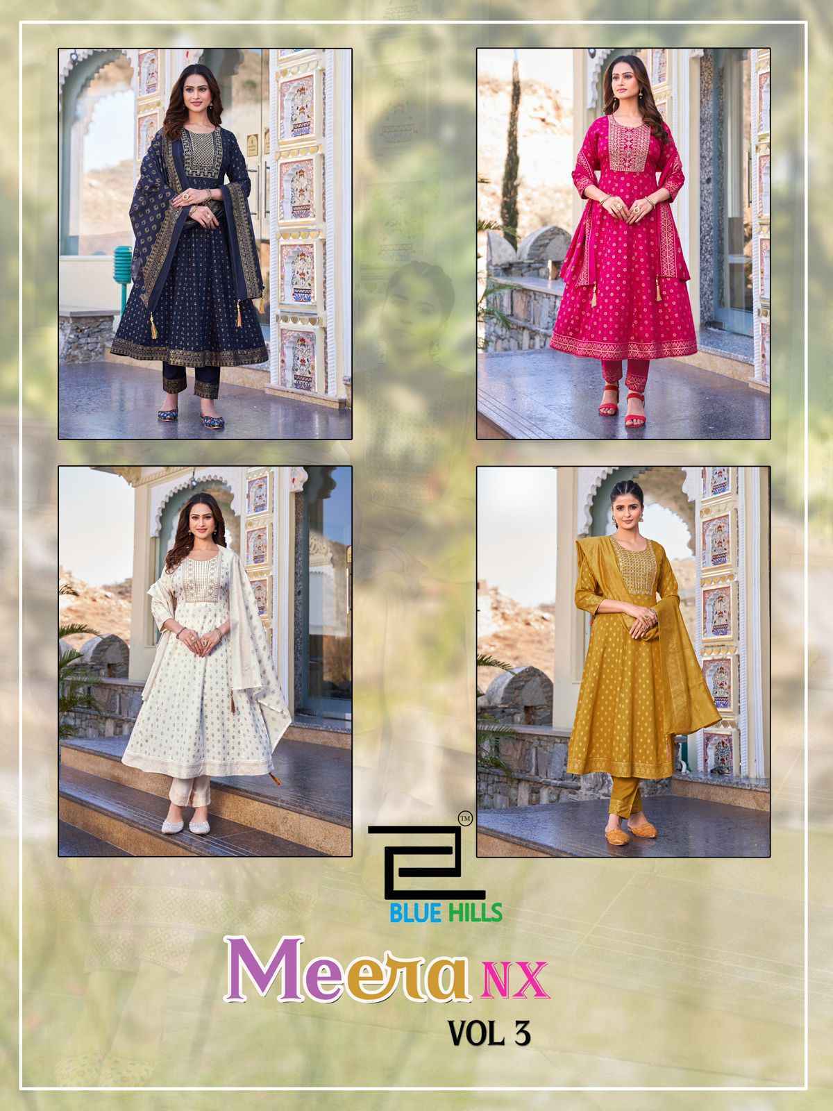Blue Hills Meera Vol 3 Nx Rayon Readymade Suits Wholesale Kurti ( 4 pcs Catalogue