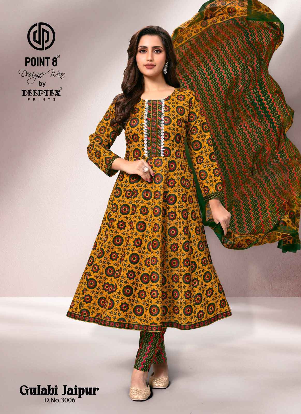 Deeptex Gulabi Jaipur Vol 3 Readymade Cotton Suits ( 8 pcs Catalogue
