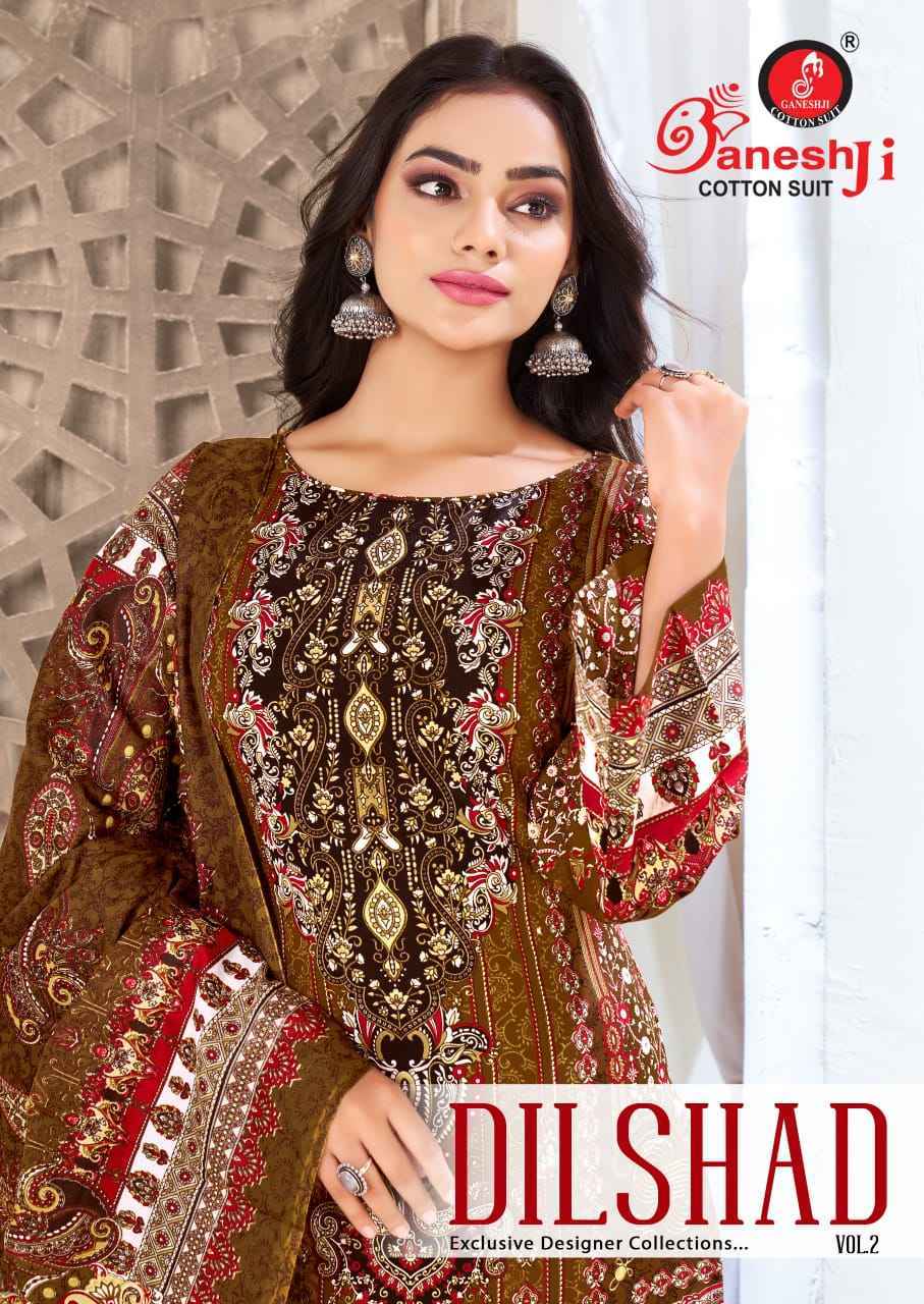 Ganesh Ji Dilshad Vol 2 Soft Cotton Dress Material Wholesale Price ( 8 Pcs Catalog )