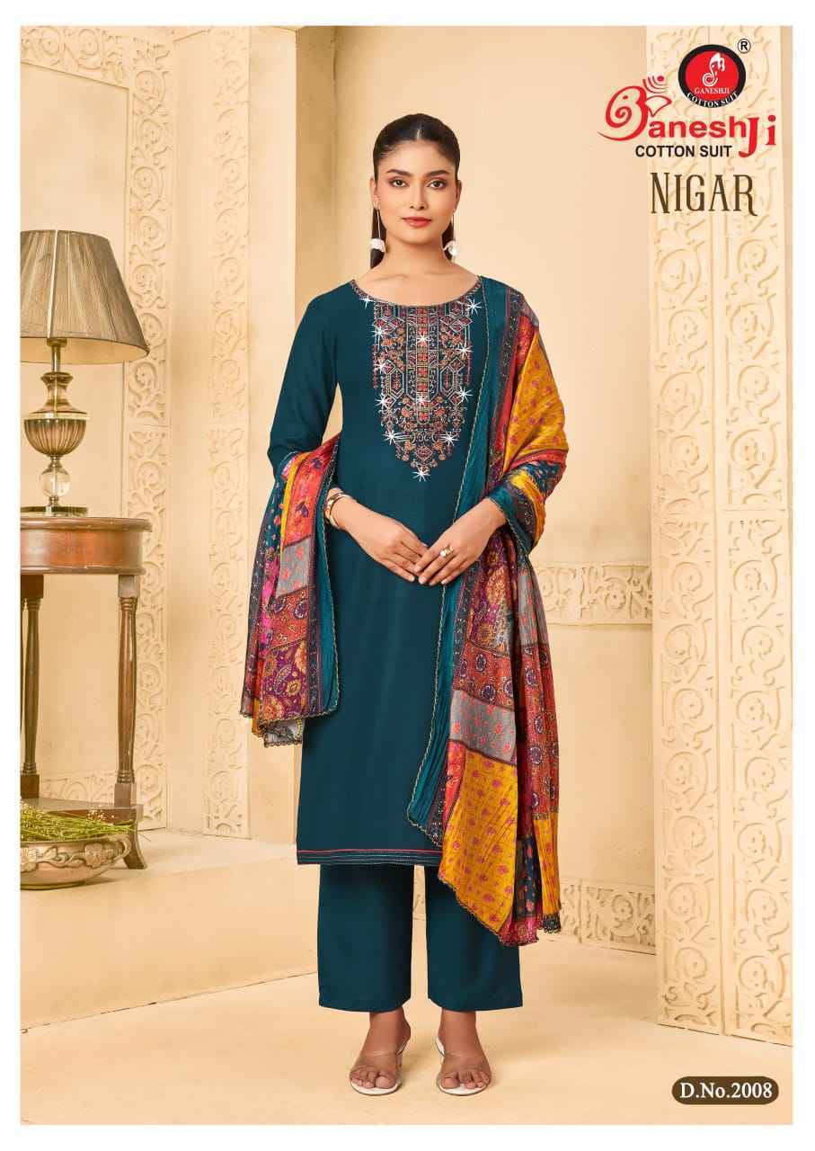Ganesh Ji Nigar Vol 2 Rayon Dress Material Wholesale Price ( 8 Pcs Catalog )
