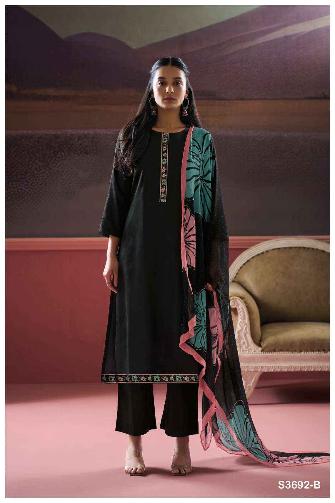 Ganga Kalash 3692 Cotton Silk Dress Material Wholesale Price ( 4 Pcs Catalog )