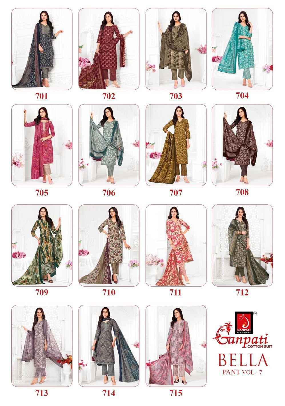 Ganpati Bella Patiyala Vol 7 Readymade Cotton Dress Wholesale Price ( 15 Pcs Catalog )