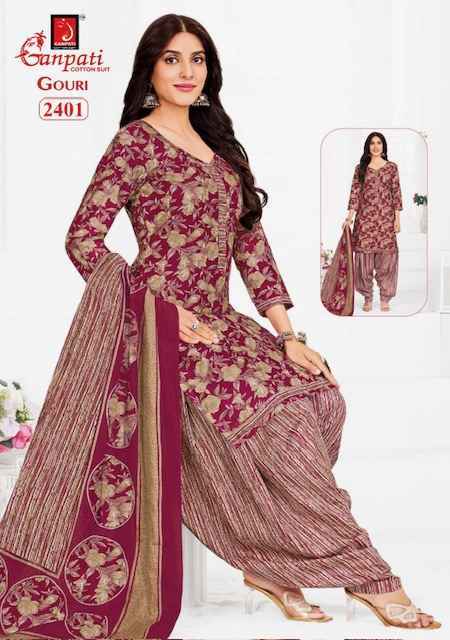 Ganpati Gouri Vol 10 Cotton Dress Material Wholesale Price ( 15 pcs Catalogue