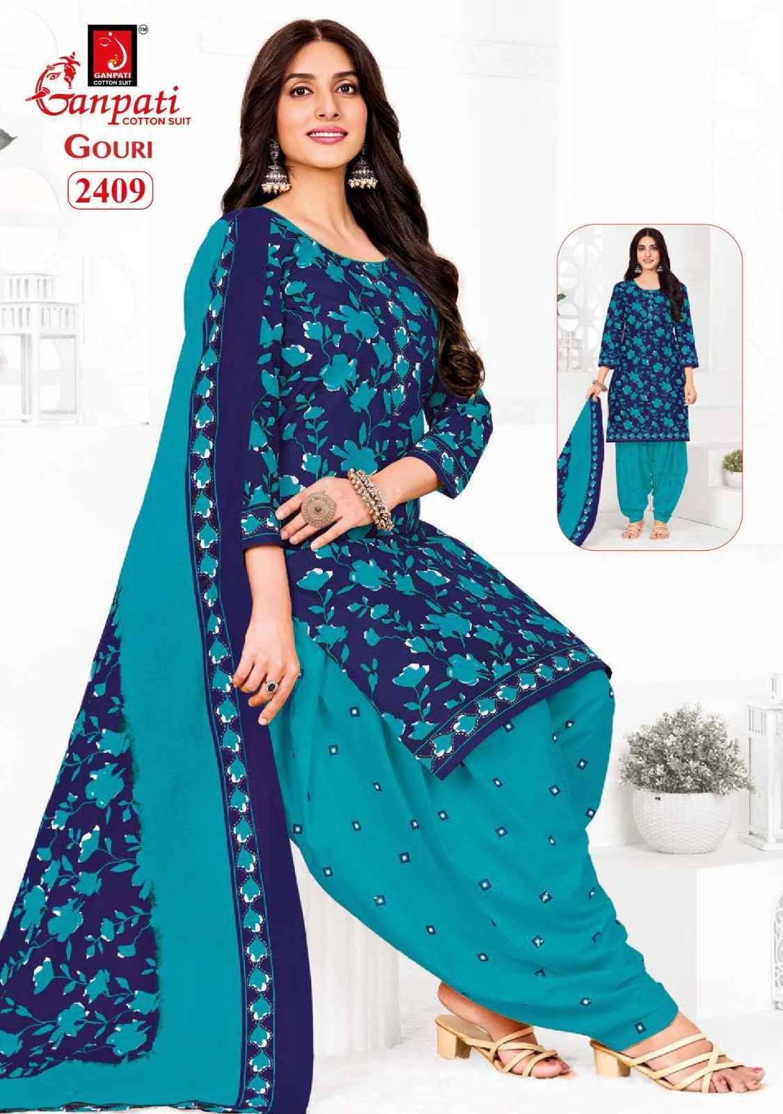 Ganpati Gouri Vol 10 Cotton Dress Material Wholesale Price ( 15 pcs Catalogue