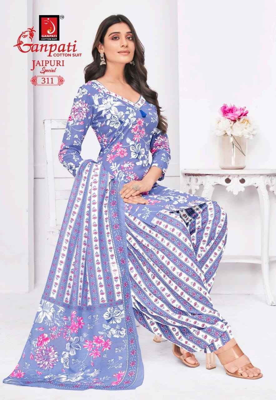 Ganpati Jaipuri Special Patiyala Vol 15 Cotton Dress Material ( 15 pcs Catalogue )