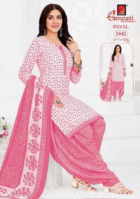 Ganpati Payal Vol 10 Cotton Dress Material Wholesale Price ( 15 Pcs Catalog )