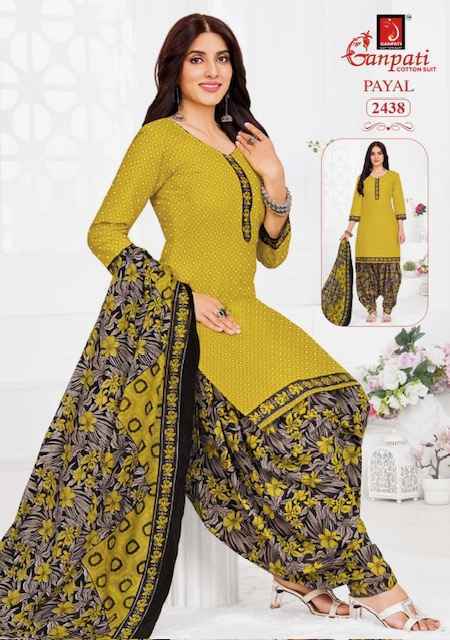 Ganpati Payal Vol 10 Cotton Dress Material Wholesale Price ( 15 Pcs Catalog )