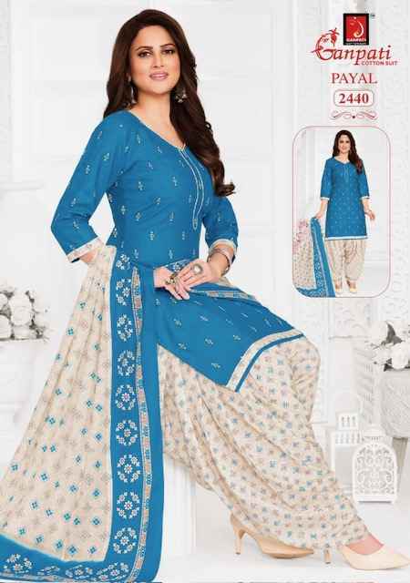 Ganpati Payal Vol 10 Cotton Dress Material Wholesale Price ( 15 Pcs Catalog )