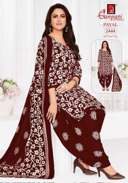 Ganpati Payal Vol 10 Cotton Dress Material Wholesale Price ( 15 Pcs Catalog )