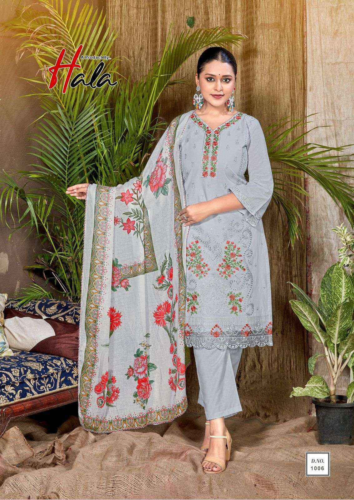 Hala Tabeer Edition 23 Lawn Cotton Dress Material Wholesale Textile Surat ( 6 pcs Catalogue )