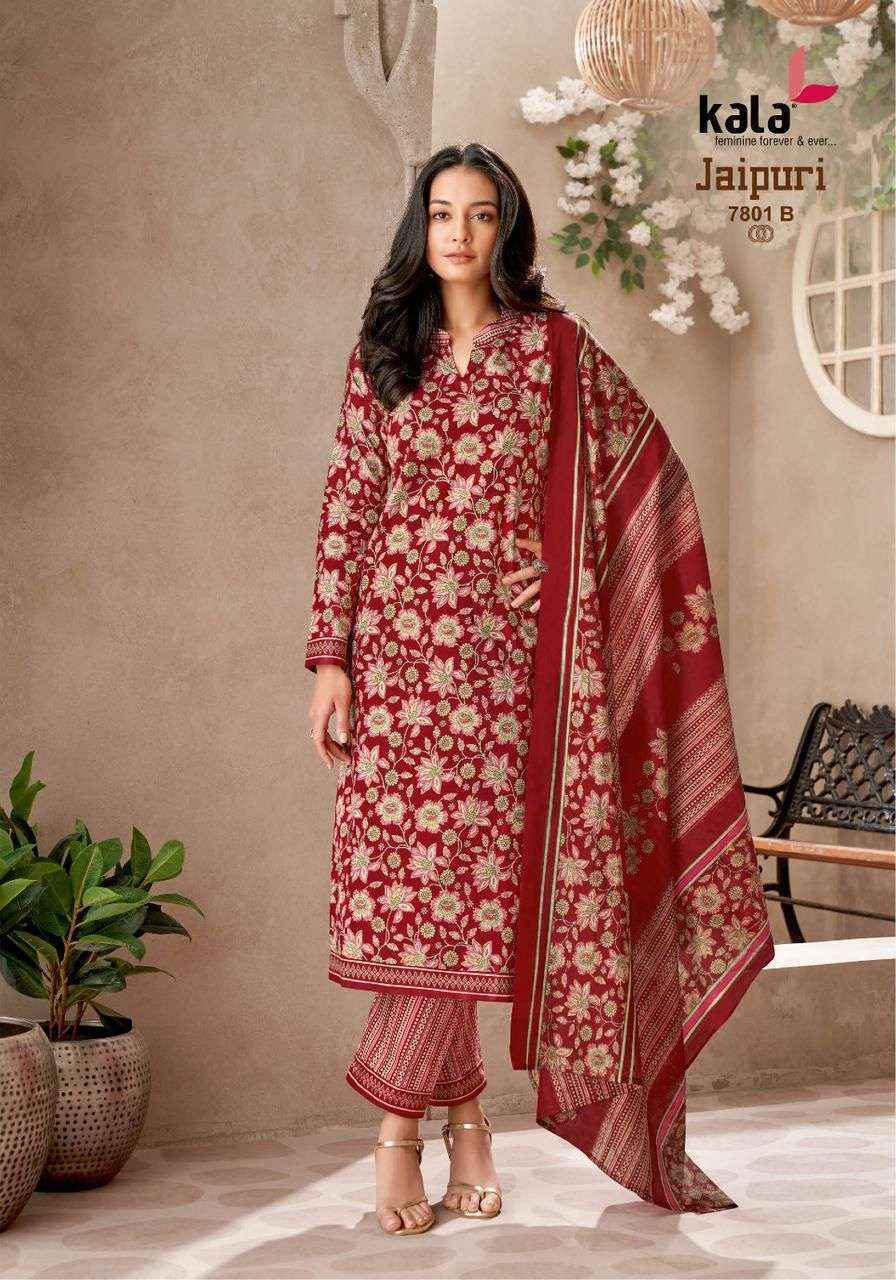Kala Jaipuri Vol 8 Cotton Dress Material Wholesale Price ( 12 Pcs Catalog )