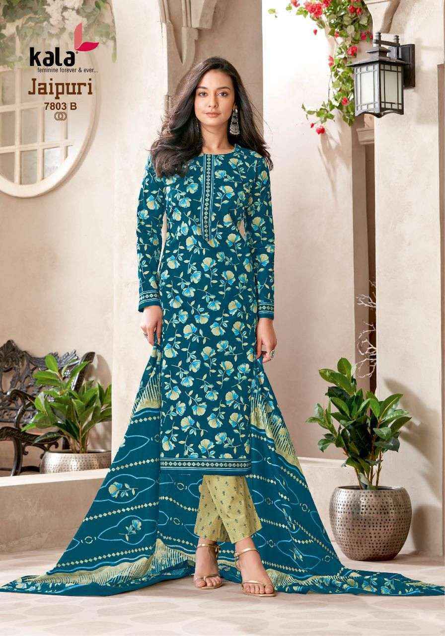 Kala Jaipuri Vol 8 Cotton Dress Material Wholesale Price ( 12 Pcs Catalog )