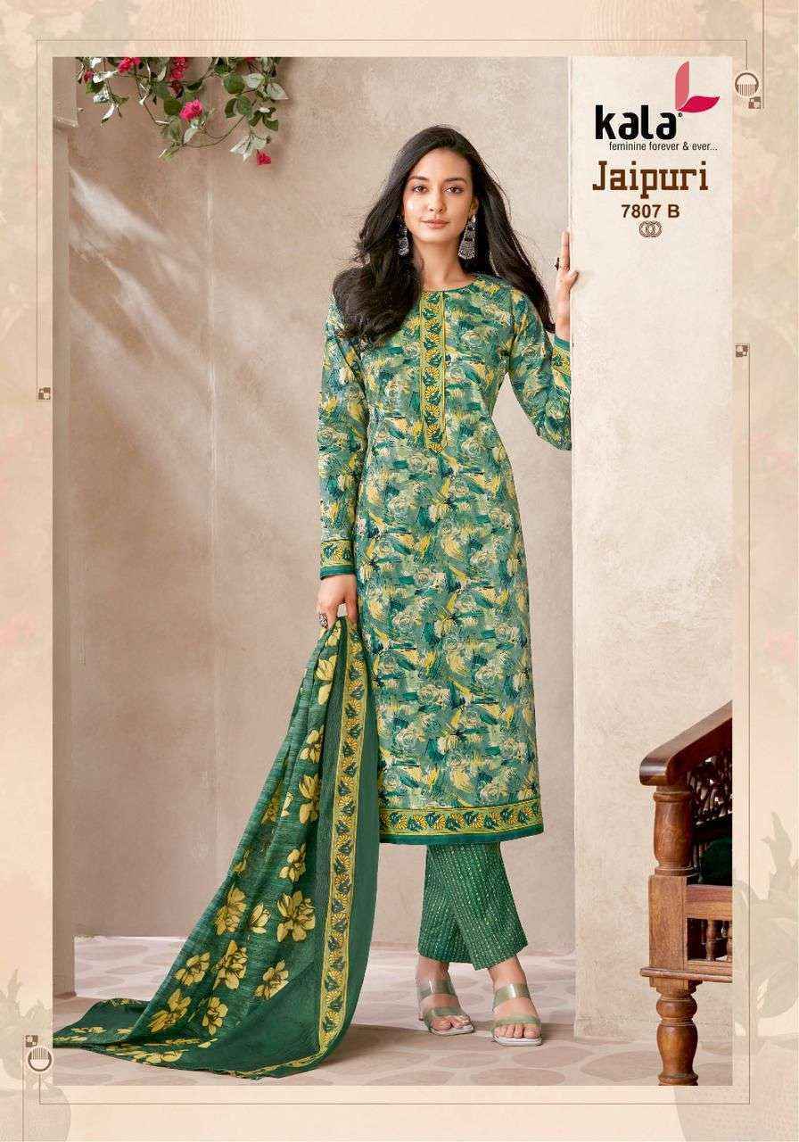 Kala Jaipuri Vol 8 Cotton Dress Material Wholesale Price ( 12 Pcs Catalog )