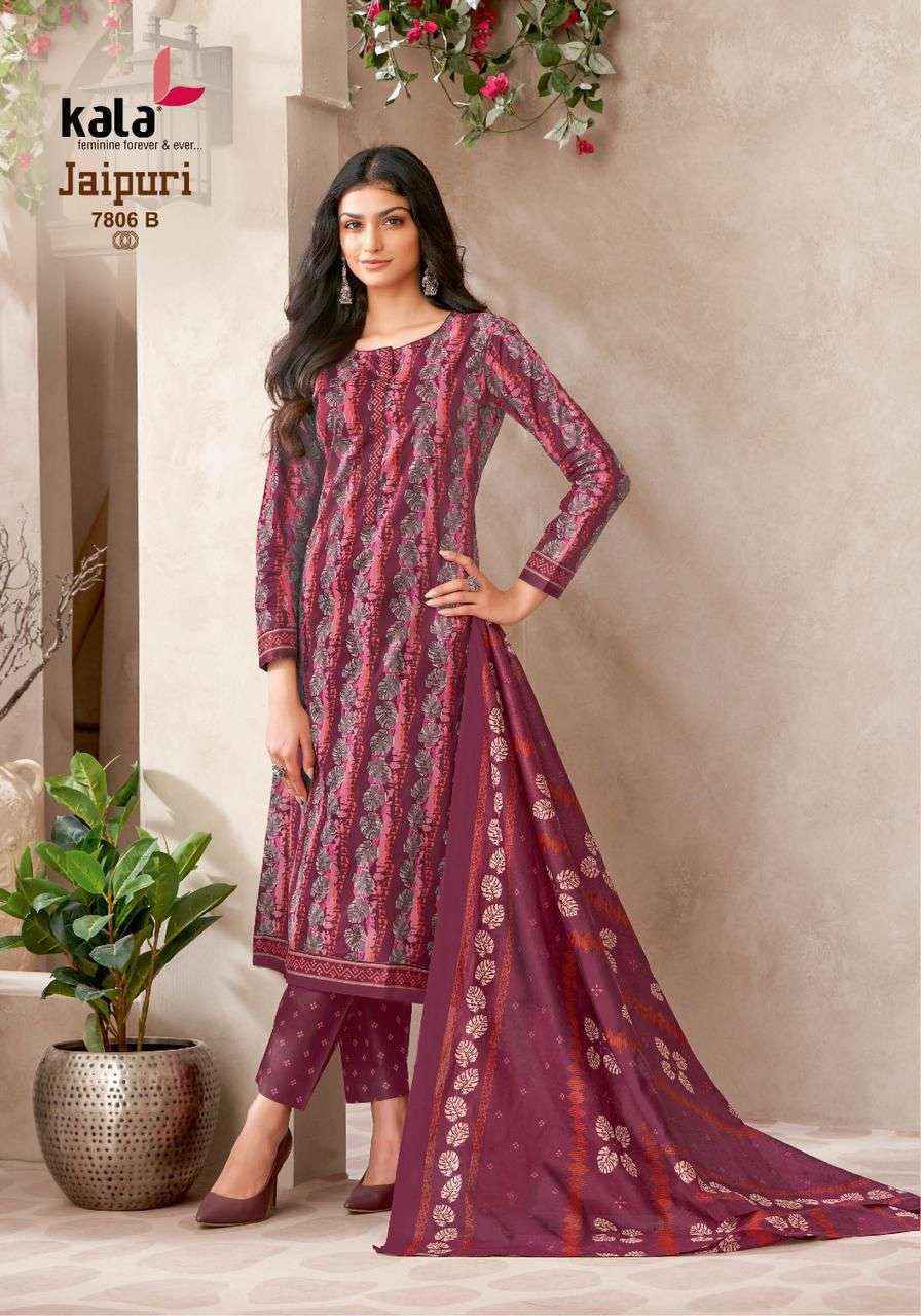 Kala Jaipuri Vol 8 Cotton Dress Material Wholesale Price ( 12 Pcs Catalog )